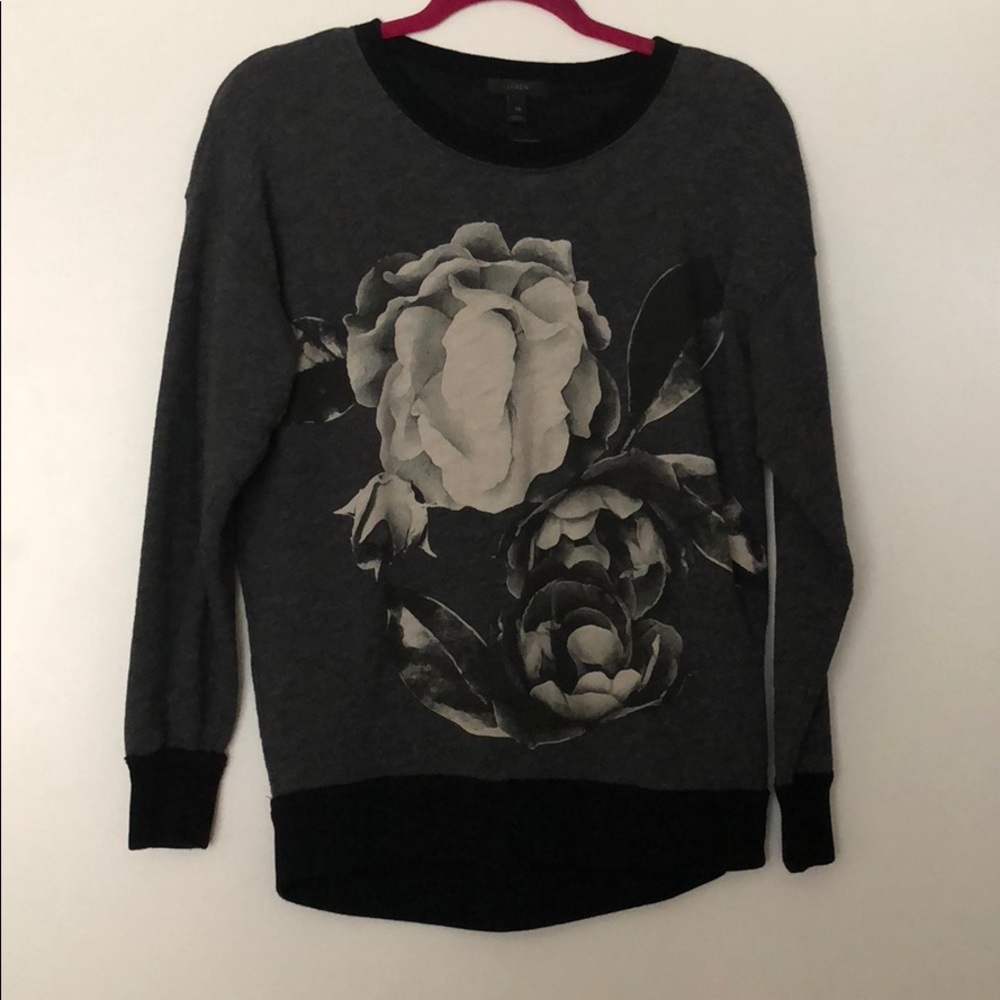 J Crew Exploding Floral Sweatshirt - Picture 3 of 8